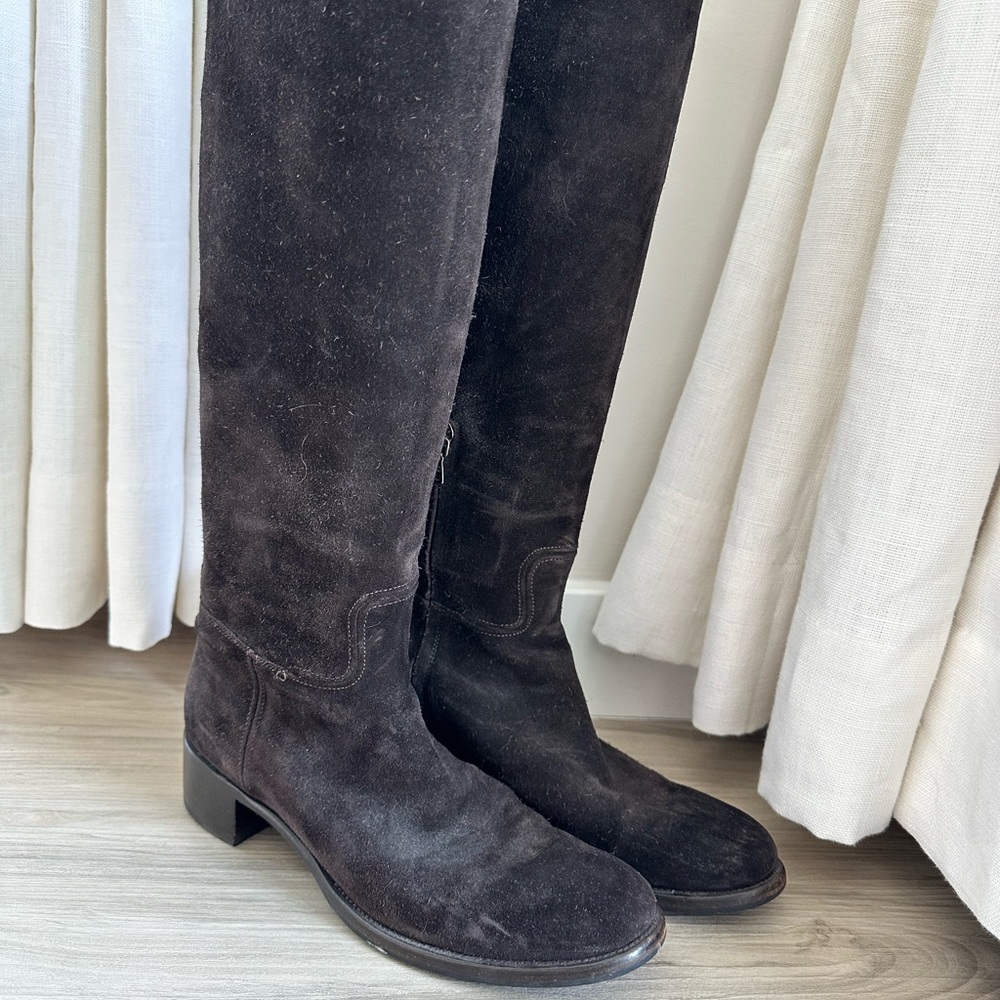 Prada Brown Suede Boots